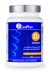 CanPrev - Vitamin D3 2500IU - 240 Softgels
