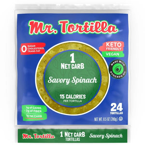 Mr. Tortilla - Keto 1 Net Carb Tortilla Wrap - 24 Tortillas