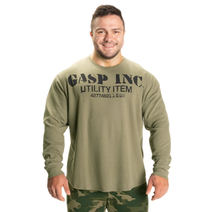 Gasp Thermal Gym Sweater Washed Green