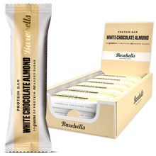 Load image into Gallery viewer, Barebells protein bar white chocolate almond box 12