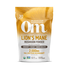 Load image into Gallery viewer, OM Mushroom Superfood - Lion&#39;s Mane Certified Organic Mushroom Powder - 60g