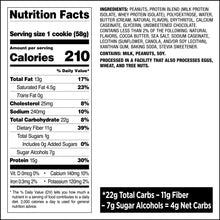 Load image into Gallery viewer, Quest Nutrition cookies Peanut Butter Chocolate Chips - Nutritional Facts