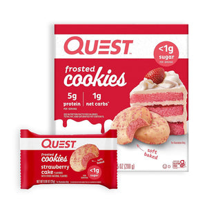 Quest Nutrition Frosted cookies strawberry Cake box