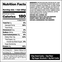 Load image into Gallery viewer, Quest Nutrition protein bar nutritional fact - Birthday Cake