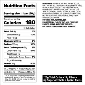 Quest Nutrition protein bar nutritional fact - Caramel  Chocolate Chunk