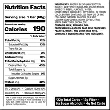 Load image into Gallery viewer, Quest Nutrition protein bar nutritional fact - Chocolate Chip Cookie Dough