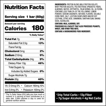 Load image into Gallery viewer, Quest Nutrition protein bar nutritional fact - Lemon Cake