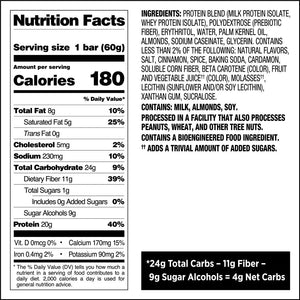 Quest Nutrition protein bar nutritional fact - Pumpkin spice