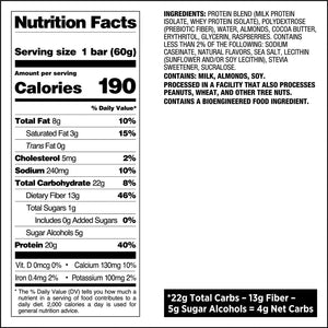 Quest Nutrition protein bar nutritional fact - White Chocolate Raspberry