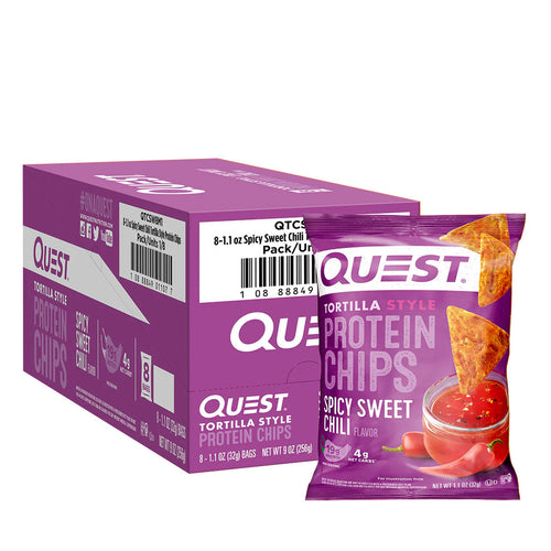 Quest Tortilla Style protein chips Spicy Sweet chili