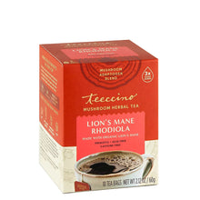 Load image into Gallery viewer, Teeccino - Lion&#39;s Mane Rhodiola Rose Mushroom Herbal Tea - 10 Tea Bags