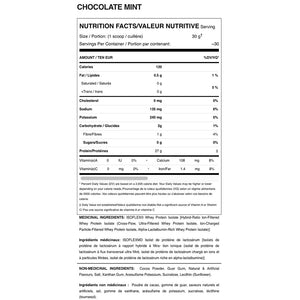 Allmax Nutrition Isoflex Nutrittion facts and ingredients Chocolate Mint flavor