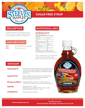 Load image into Gallery viewer, Steeves Maples - Sugar Free Canadian Maple Syrup - 500ml