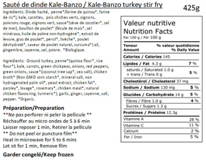 Wave2go Kale-Banzo Turkey Stirfry - Free Allergen - 425g