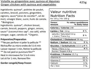 Wave2go Ginger Chicken, Quinoa and Vegetables - Free Allergen - 425g