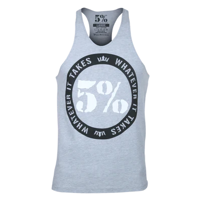 5% Nutrition - Whatever it takes Stringer - Grey