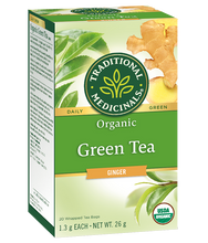 Load image into Gallery viewer, Traditional Medicals - Green Tea Ginger Herbal Tea - 16 tea bags
