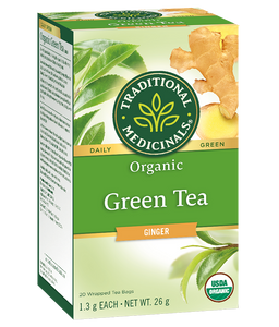 Traditional Medicals - Green Tea Ginger Herbal Tea - 16 tea bags