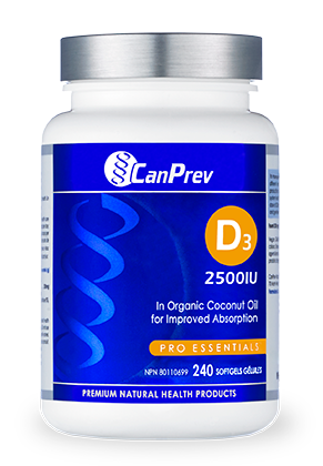 CanPrev - Vitamin D3 2500IU - 240 Softgels
