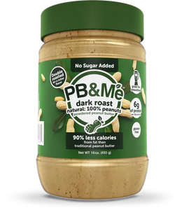 PB&Me - Powdered Peanut Butter - Dark Roast No Sugar Added 453g