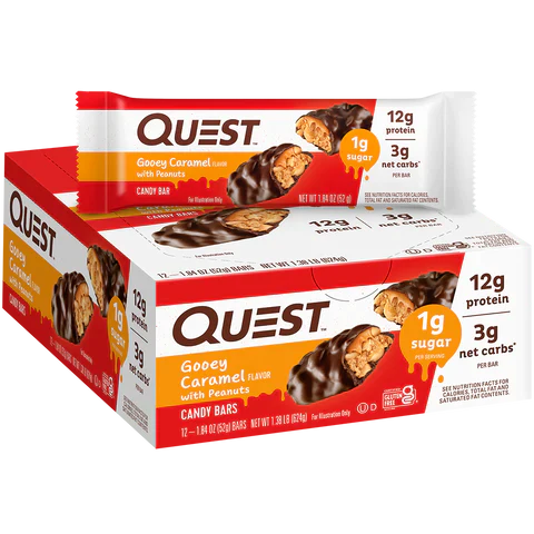 Quest Nutrition - Gooey Caramel Candy Bar - Box 12