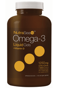 NutraSea Omega-3+Vitamin D 150 LiquidGels