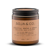 Load image into Gallery viewer, Soja&amp;Co - 100% Natural Soy Wax Candles 8 oz - Eucalyptus, Menthe &amp; Rosemary