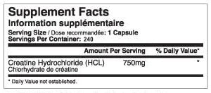 Tested Nutrition Creatine HCL 240 caps